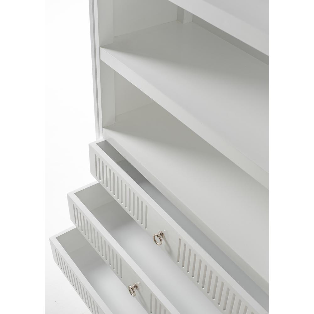 Skansen Classic White Bookcase with 3 Drawers. Picture 19