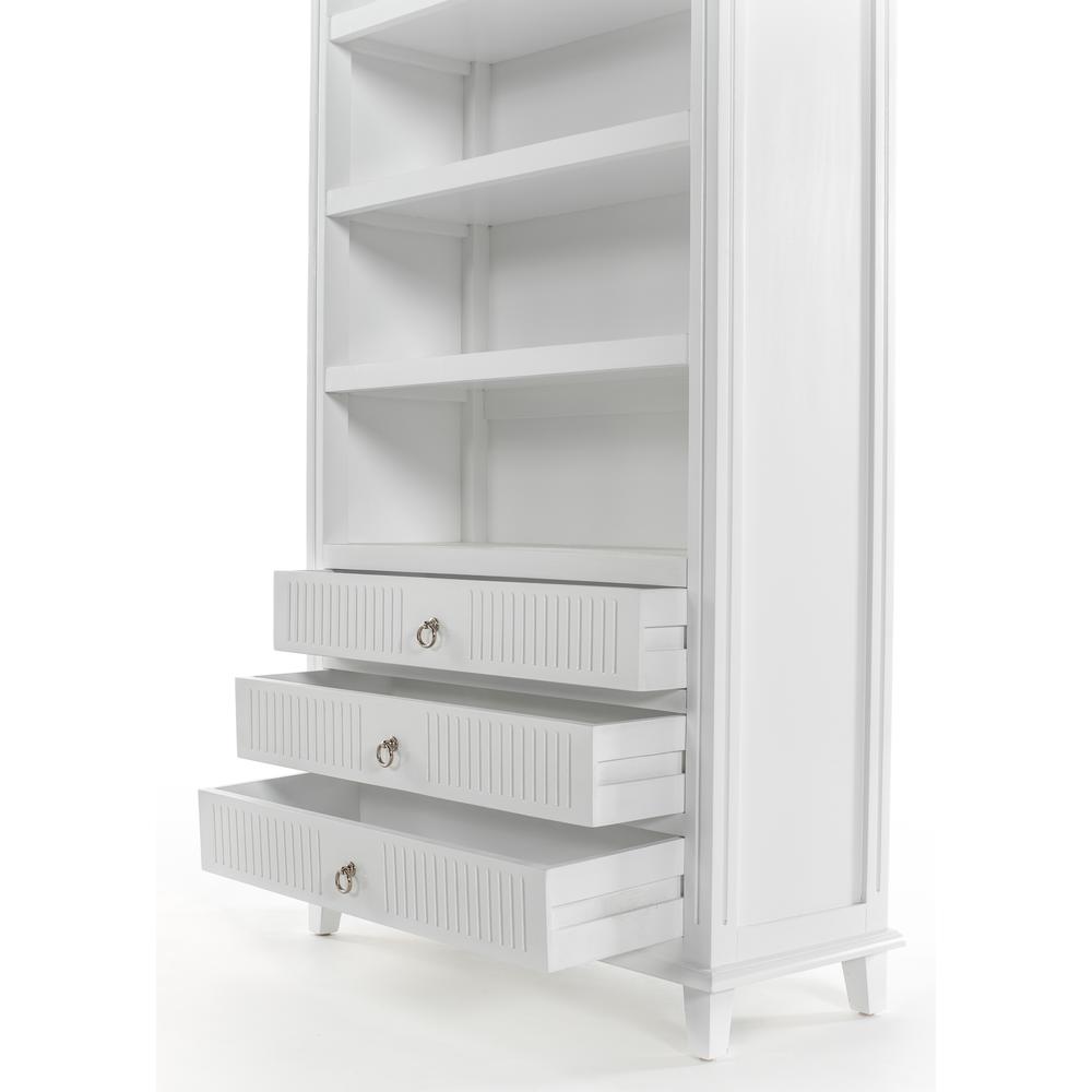 Skansen Classic White Bookcase with 3 Drawers. Picture 2