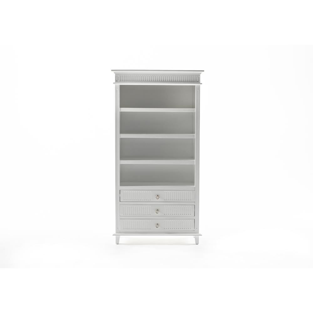 Skansen Classic White Bookcase with 3 Drawers. Picture 8
