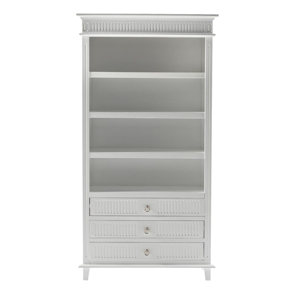 Classic White Bookcase with 3 Drawers, Belen Kox. Picture 1