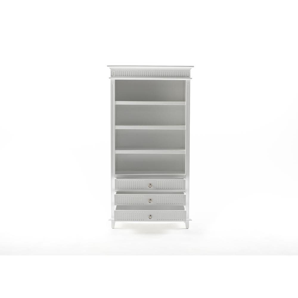 Skansen Classic White Bookcase with 3 Drawers. Picture 9