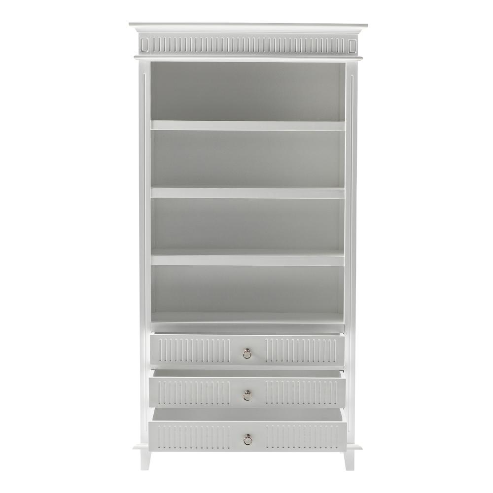 Classic White Bookcase with 3 Drawers, Belen Kox. Picture 3