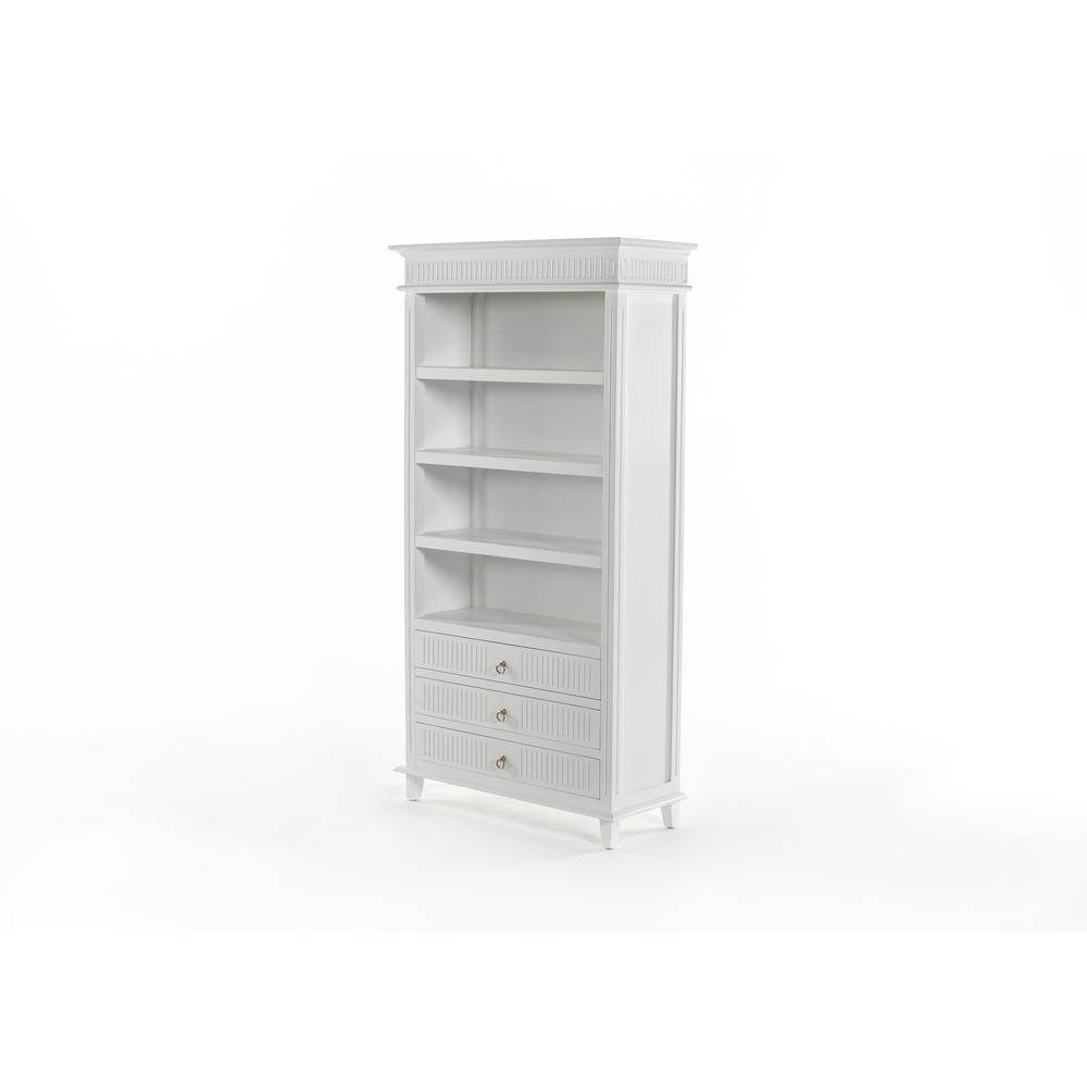 Skansen Classic White Bookcase with 3 Drawers. Picture 11