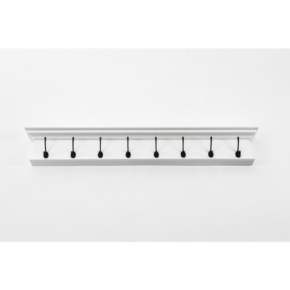 Halifax Classic White 8 Hook Coat Rack. Picture 7