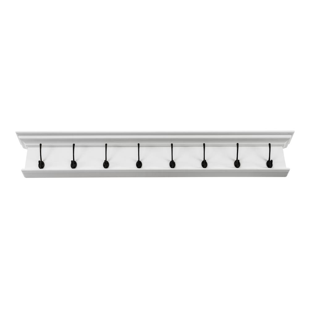 Halifax Classic White 8 Hook Coat Rack. Picture 1