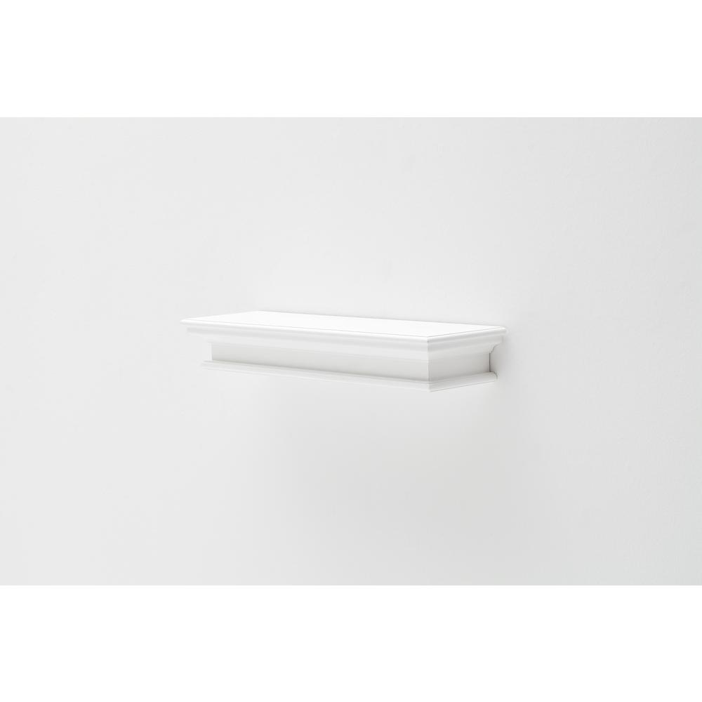 Halifax Classic White Floating Wall Shelf, Long. Picture 12
