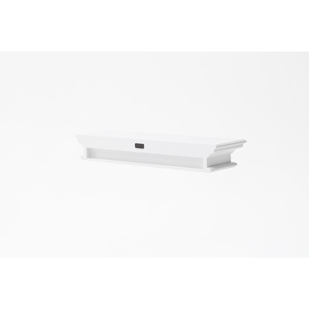 Halifax Classic White Floating Wall Shelf, Long. Picture 11