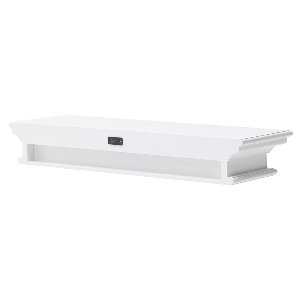 Halifax Classic White Floating Wall Shelf, Long. Picture 3