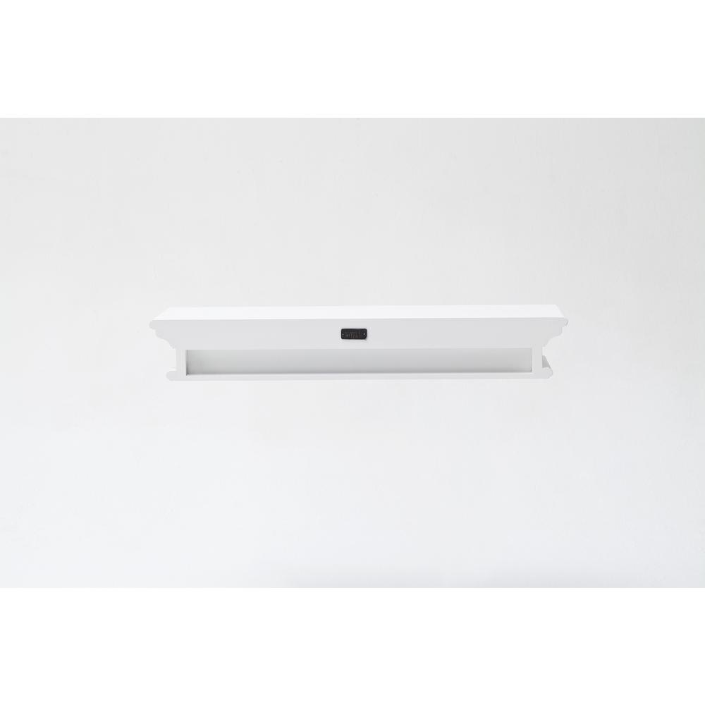 Halifax Classic White Floating Wall Shelf, Long. Picture 10