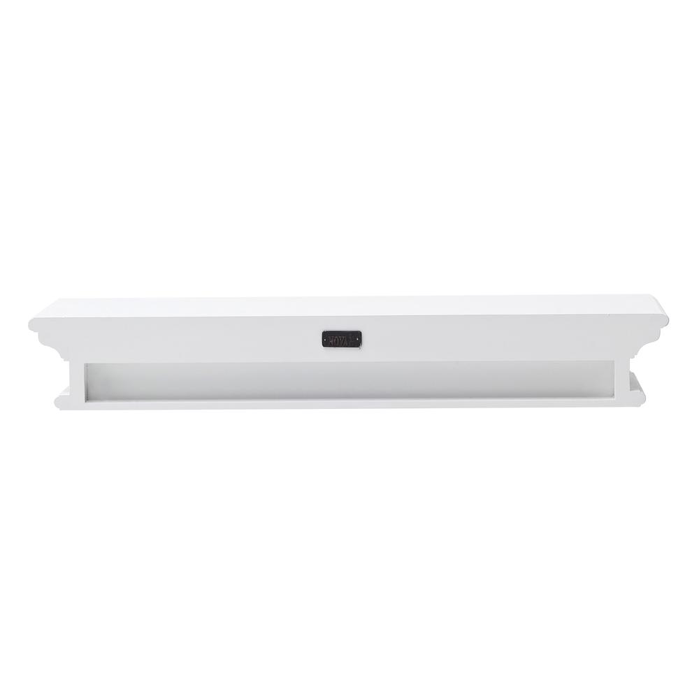Halifax Classic White Floating Wall Shelf, Long. Picture 8