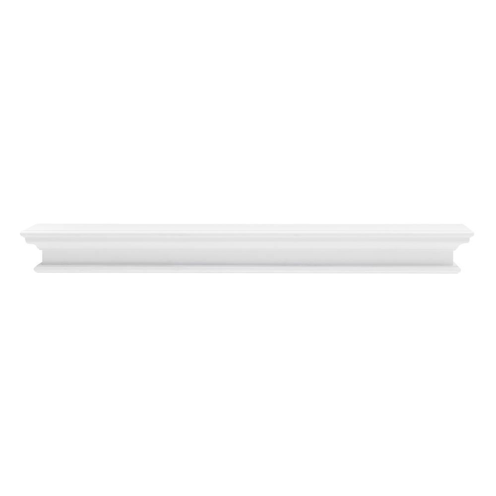 Halifax Classic White Floating Wall Shelf, Extra Long. Picture 1