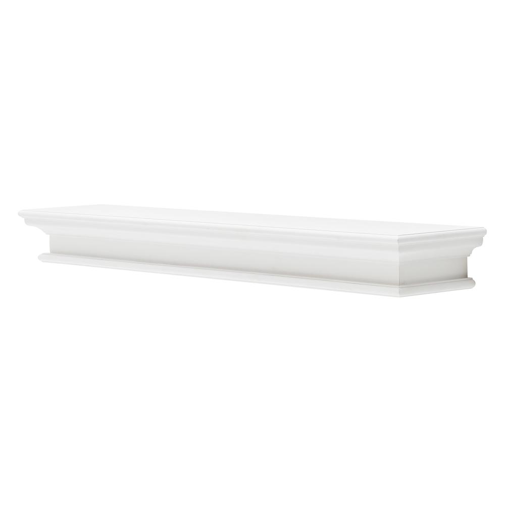 Halifax Classic White Floating Wall Shelf, Extra Long. Picture 3