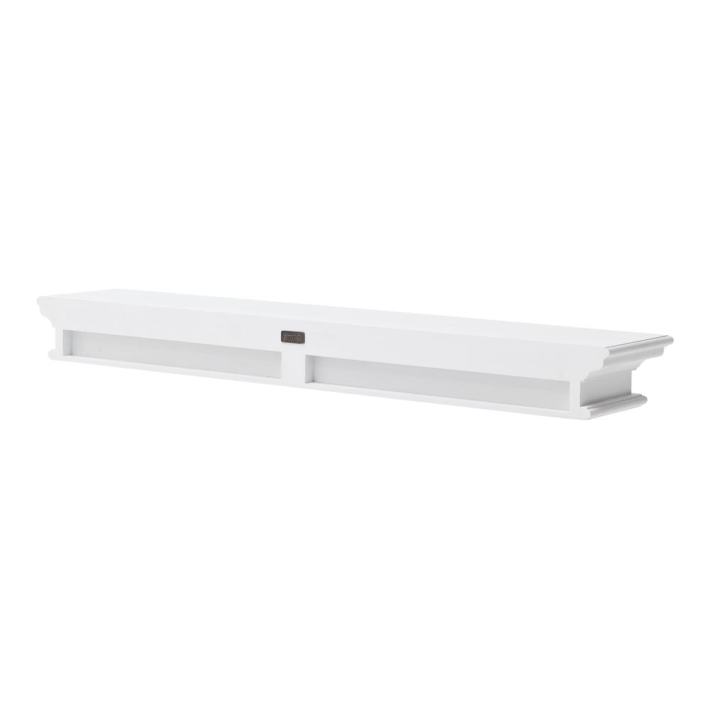 Halifax Classic White Floating Wall Shelf, Extra Long. Picture 2