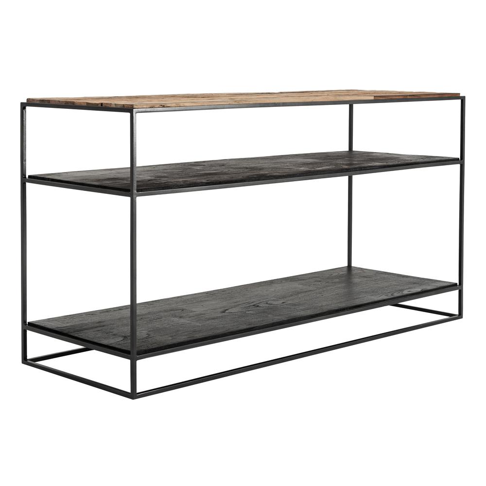 Rustika Rustic Boat Wood & Nordic Black Console Table. Picture 3
