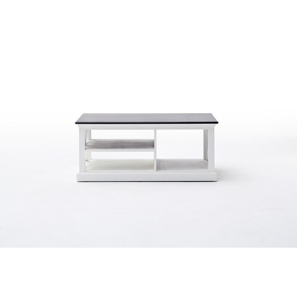 Halifax Contrast Classic White & Black Coffee Table. Picture 9