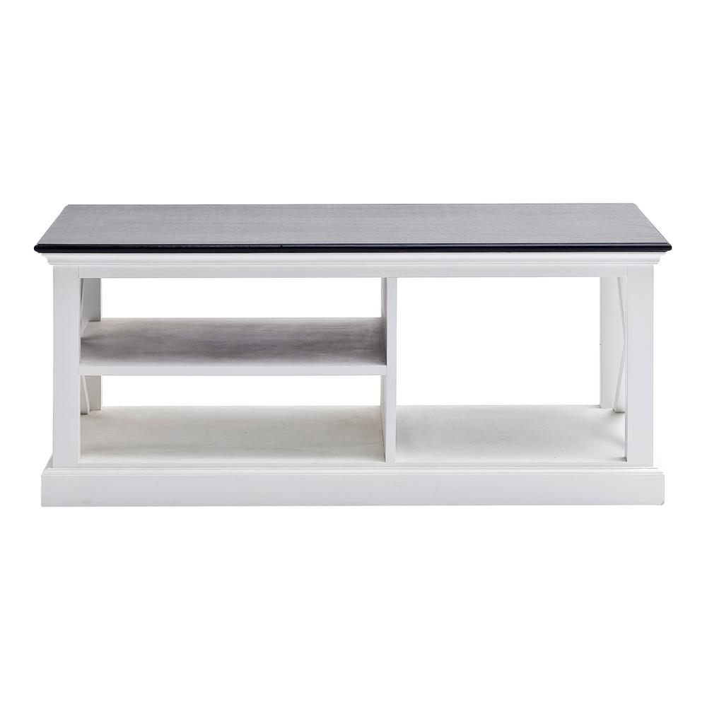 Halifax Contrast Classic White & Black Coffee Table. Picture 1