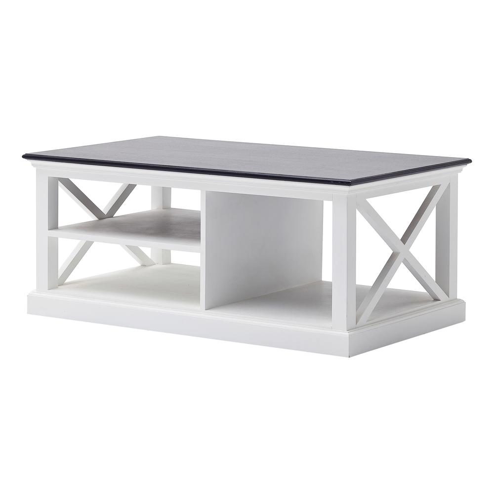 Halifax Contrast Classic White & Black Coffee Table. Picture 2