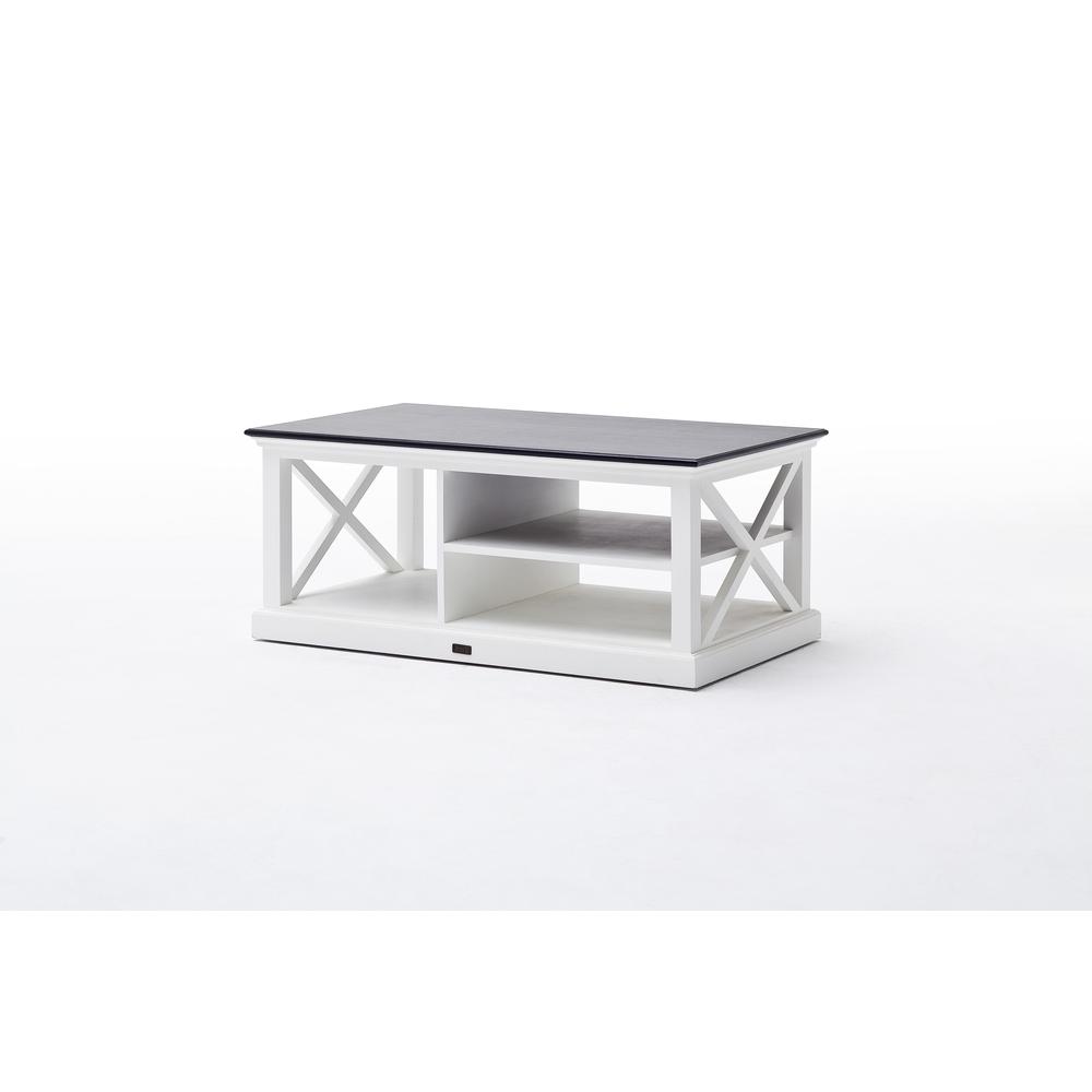 Halifax Contrast Classic White & Black Coffee Table. Picture 12