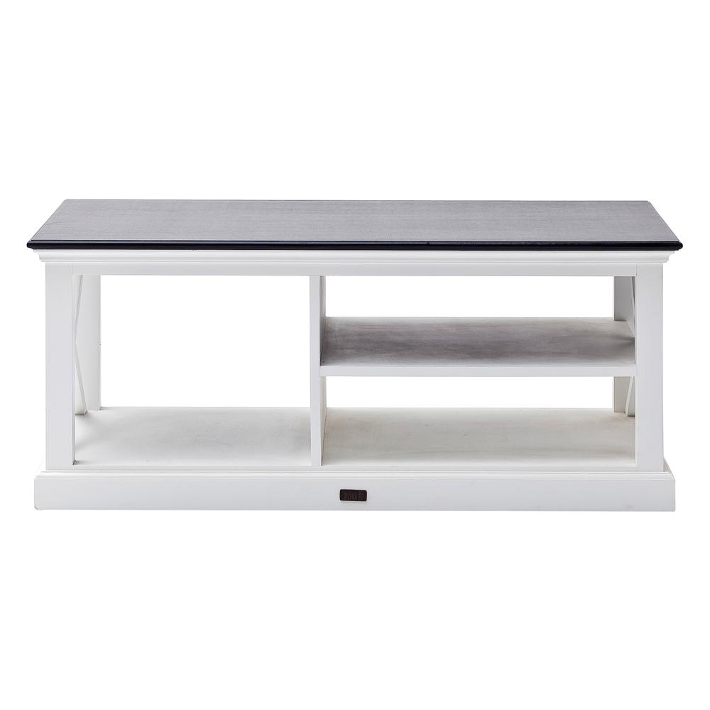Halifax Contrast Classic White & Black Coffee Table. Picture 8