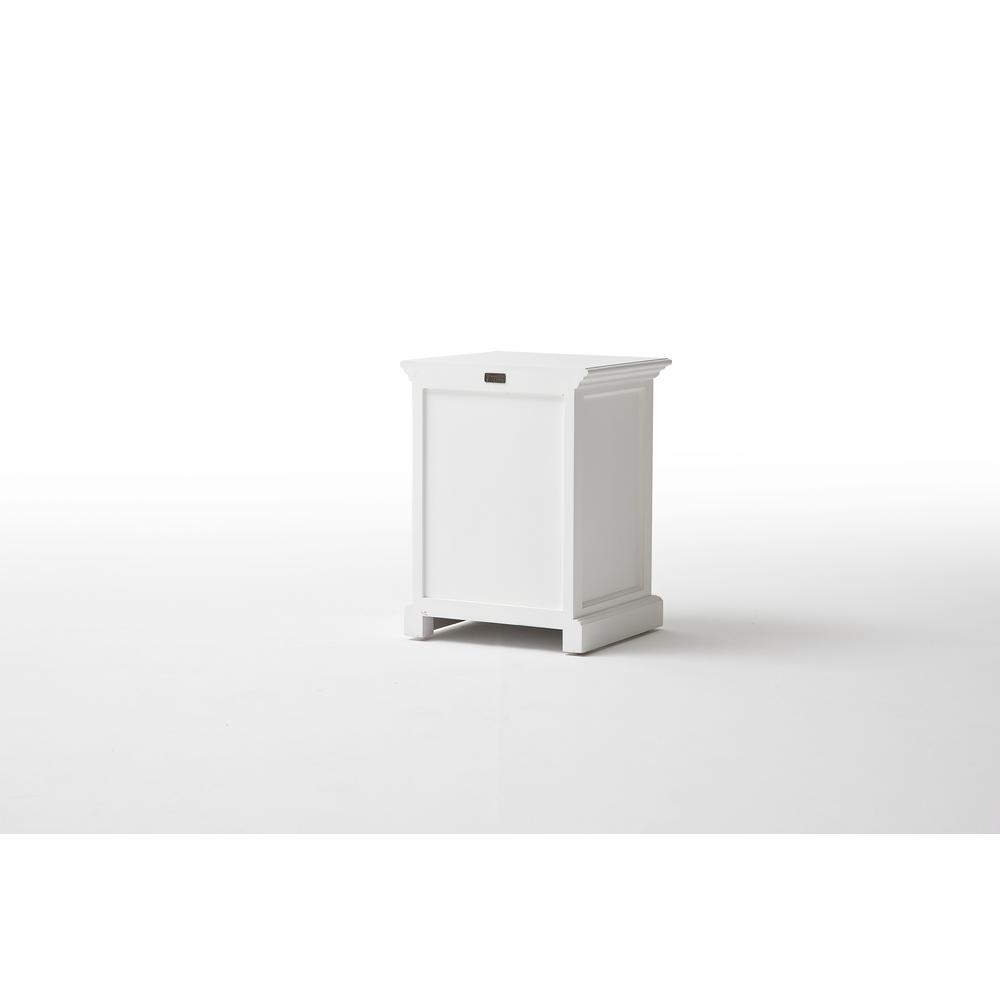 Halifax Classic White Bedside Table with Dividers. Picture 18