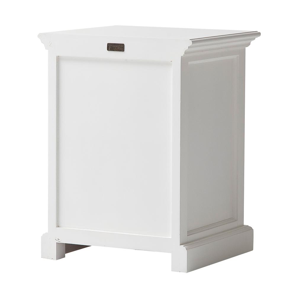 Halifax Classic White Bedside Table with Dividers. Picture 4