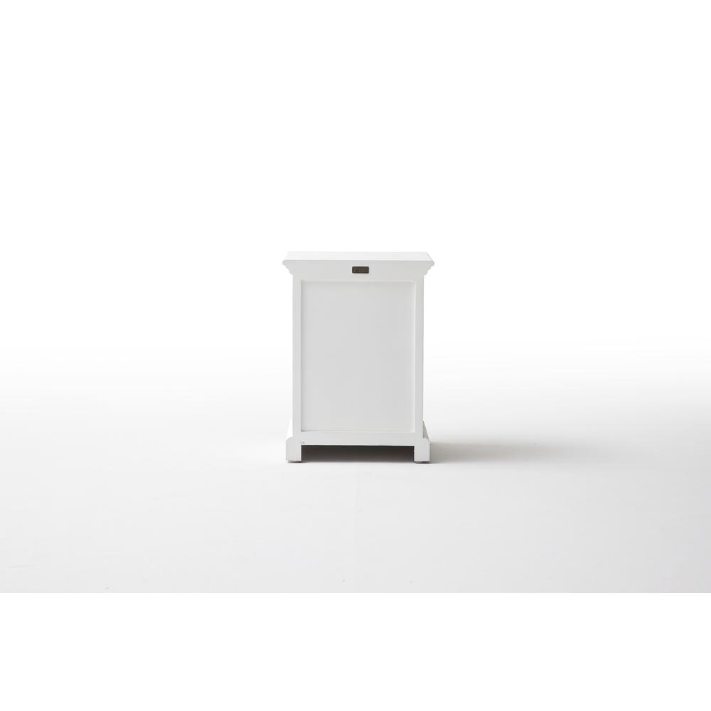 Halifax Classic White Bedside Table with Dividers. Picture 19