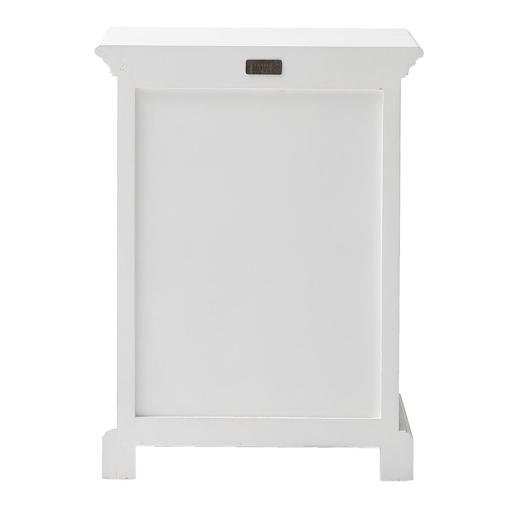 Halifax Classic White Bedside Table with Dividers. Picture 16