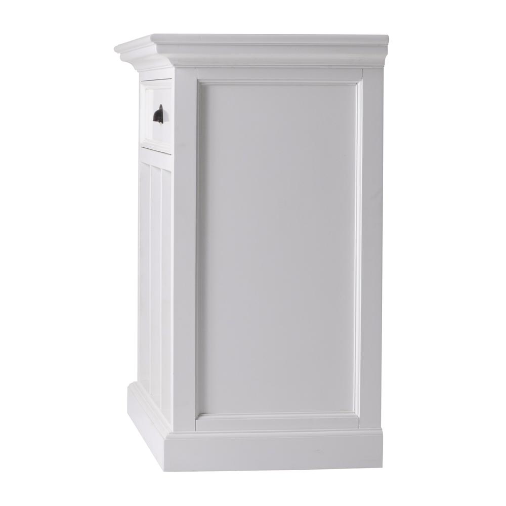 Halifax Grand Classic White Bedside Table with Dividers. Picture 2