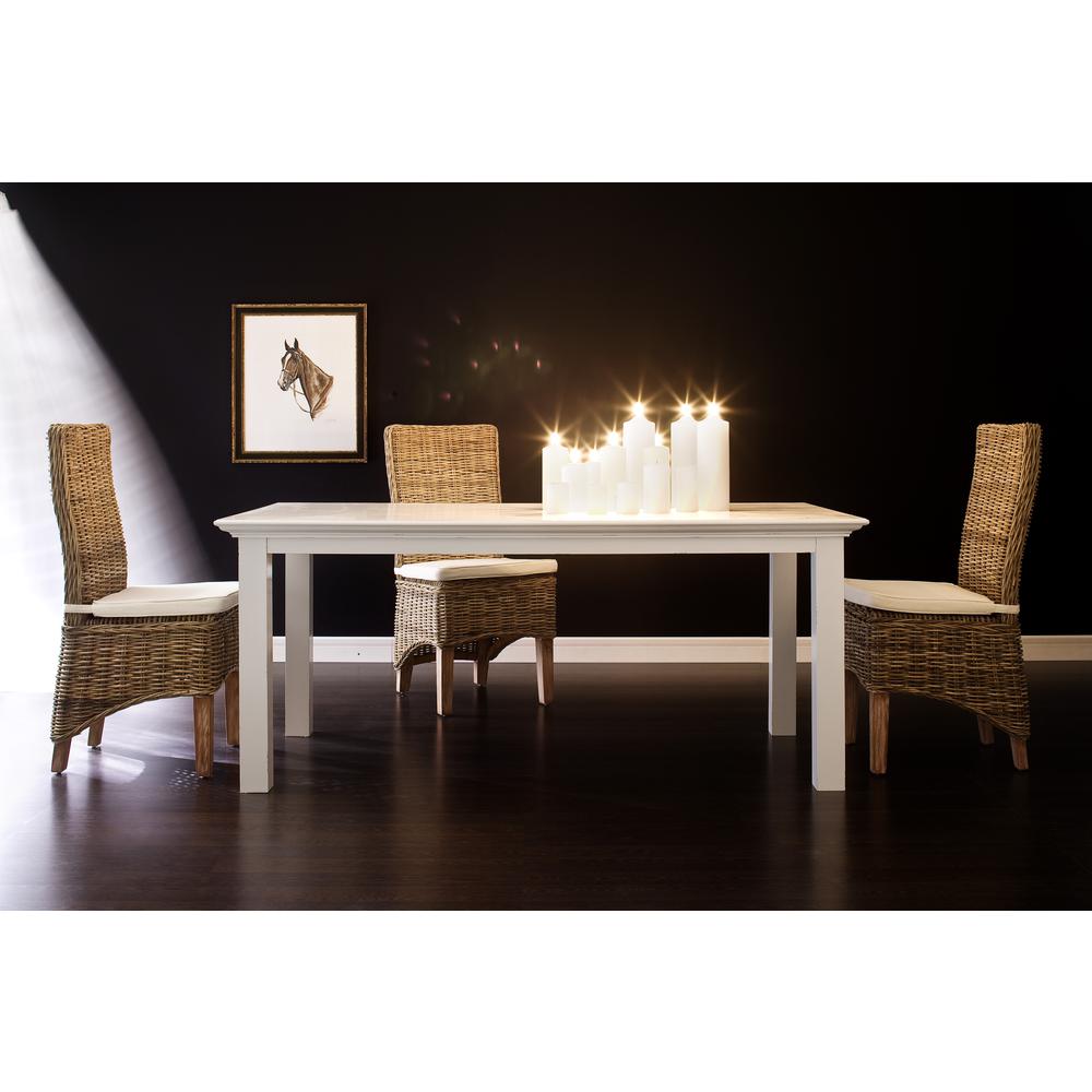 Halifax Classic White Dining Table. Picture 4