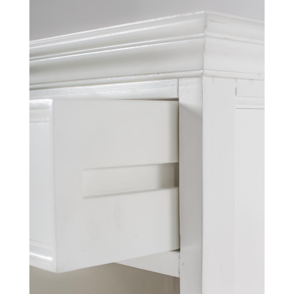 Halifax Classic White Bedside Table with Shelves. Picture 4