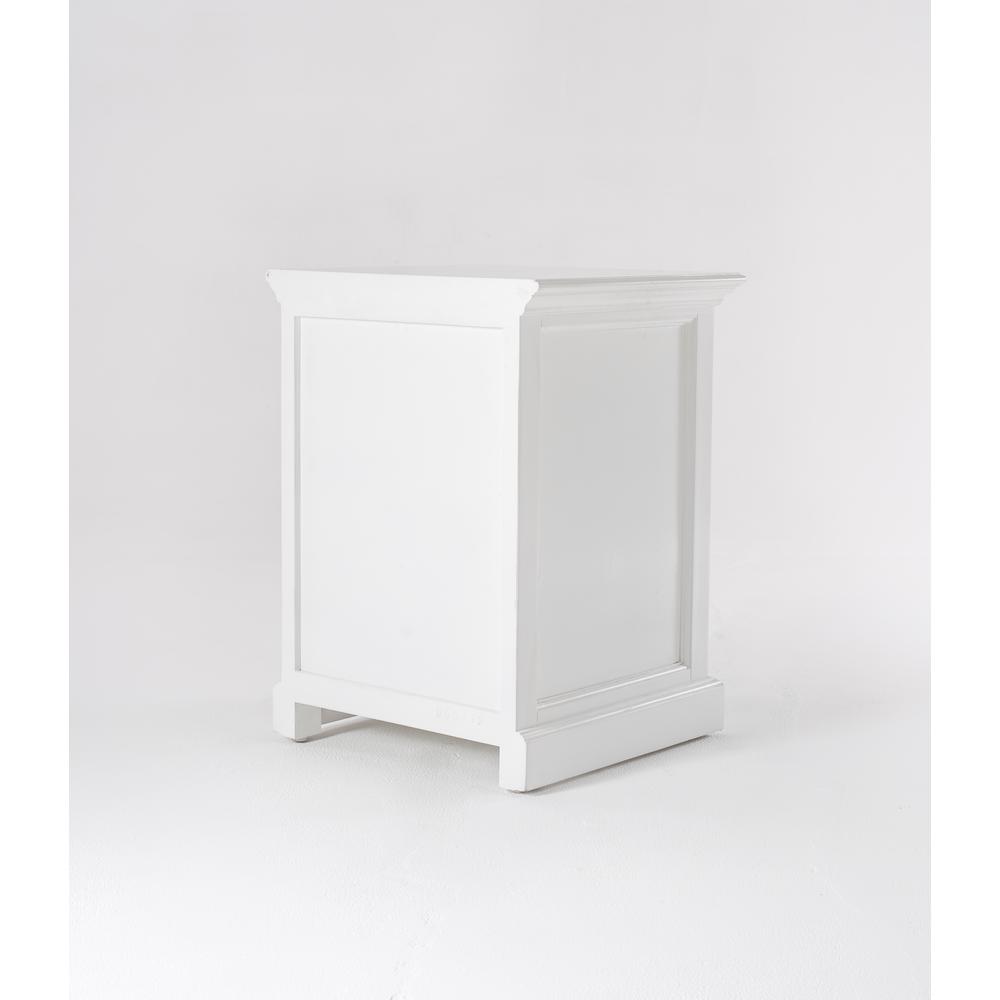 Halifax Classic White Bedside Table with Shelves. Picture 18