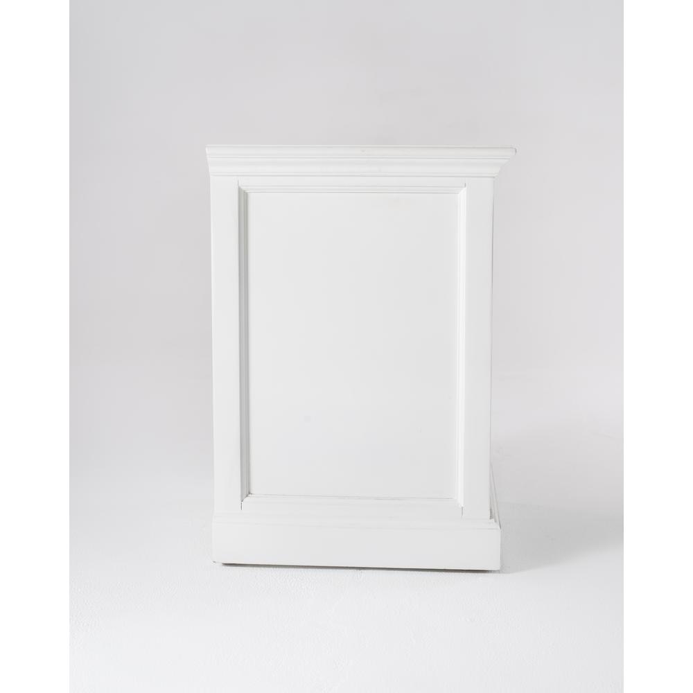 Halifax Classic White Bedside Table with Shelves. Picture 19