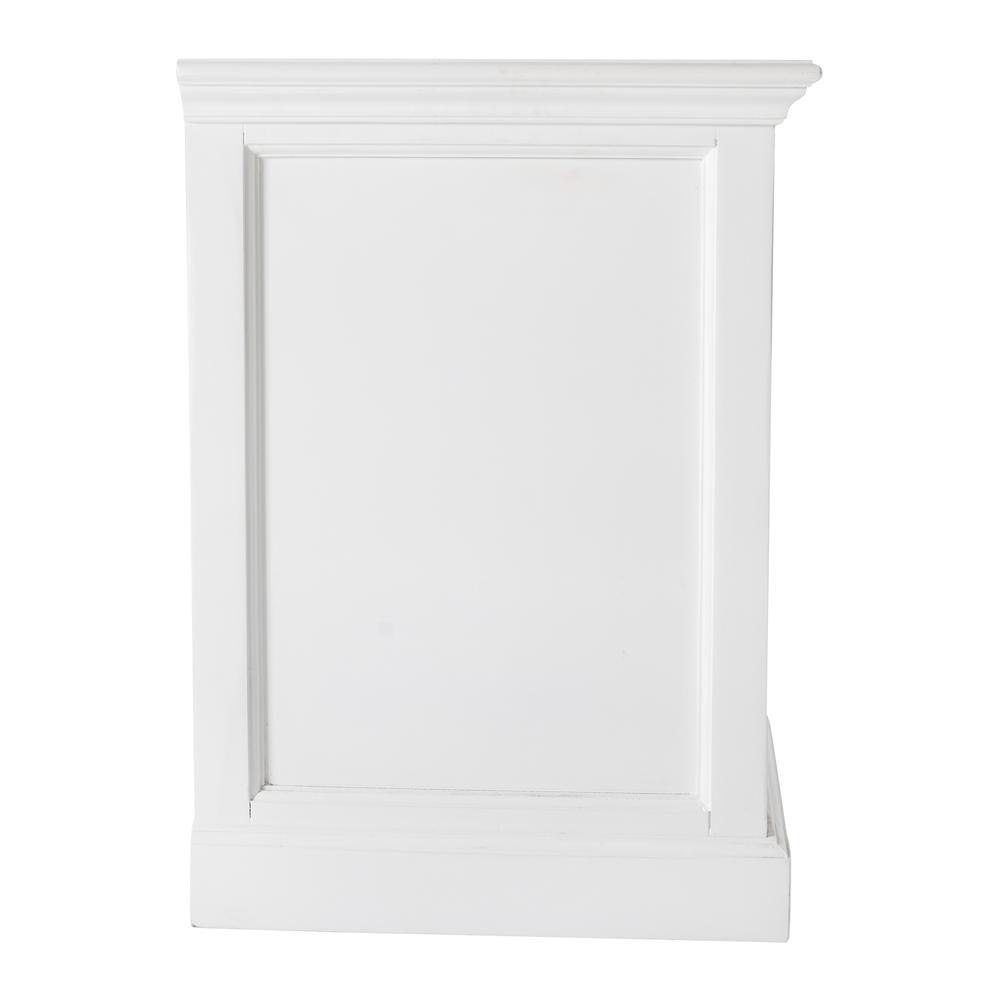 Halifax Classic White Bedside Table with Shelves. Picture 13