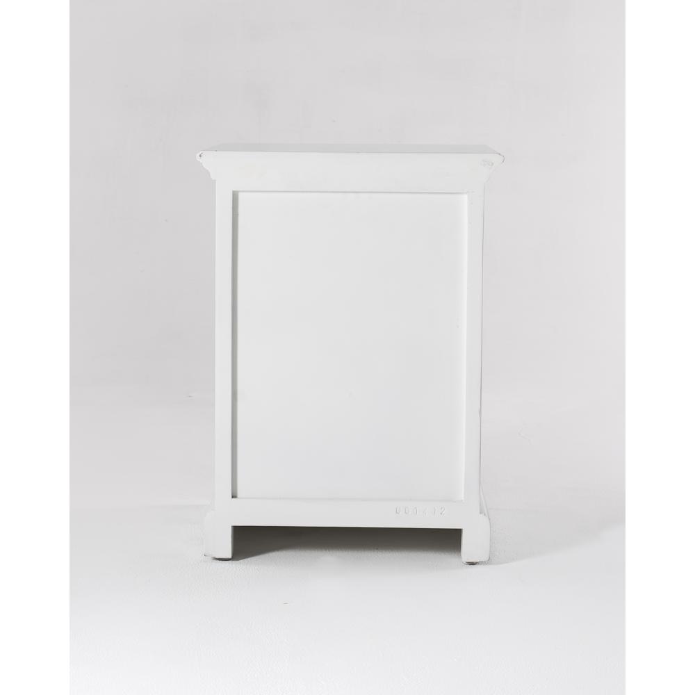 Halifax Classic White Bedside Table with Shelves. Picture 20