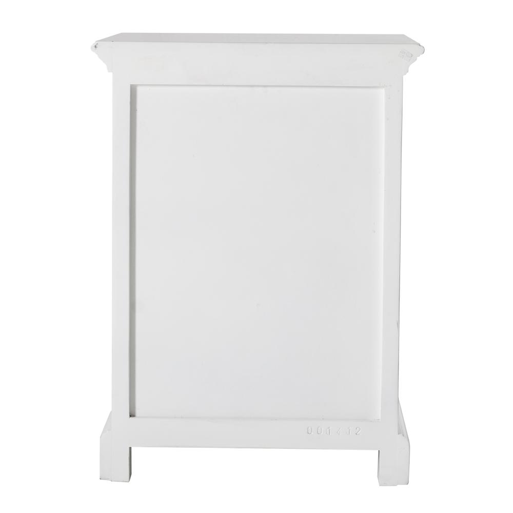 Halifax Classic White Bedside Table with Shelves. Picture 12