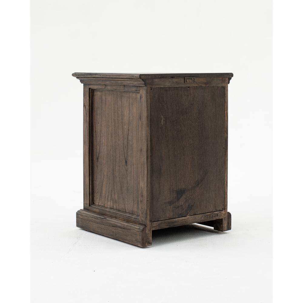 Halifax Mindi Black Wash Bedside Table with Shelves. Picture 14