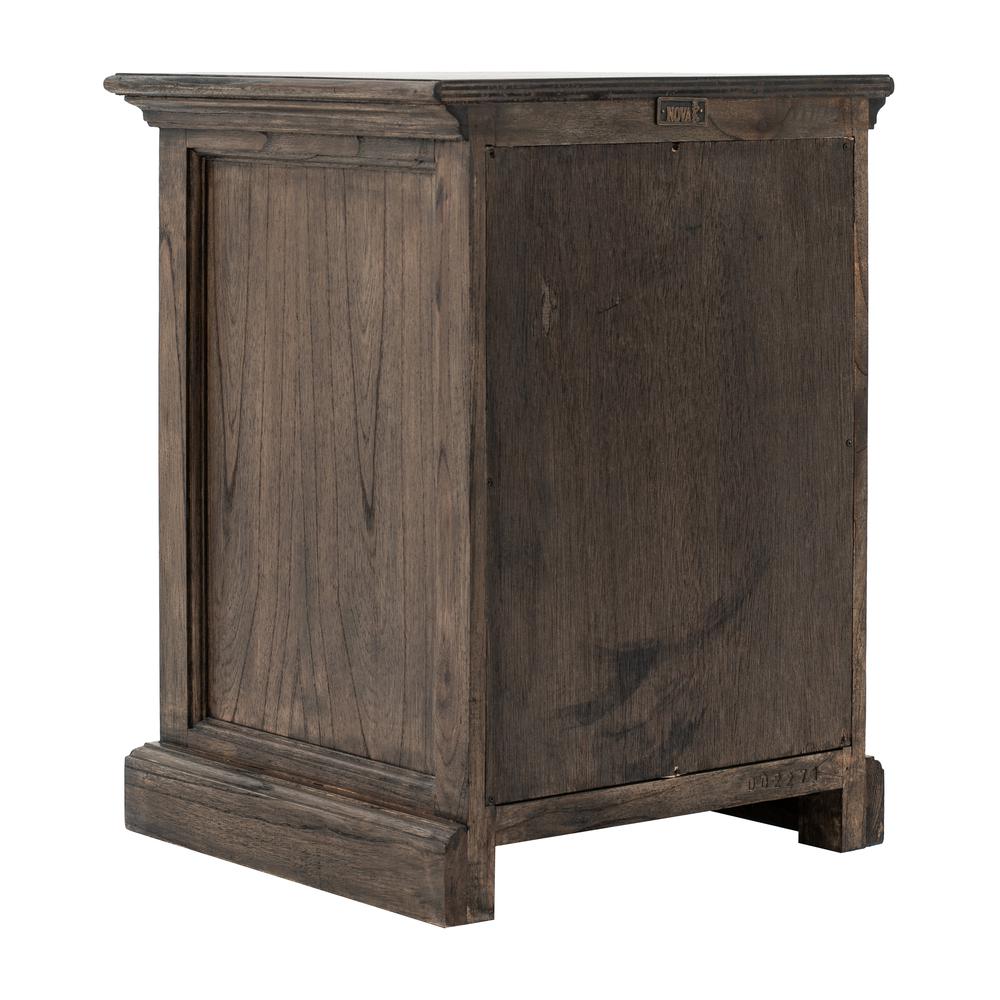Halifax Mindi Black Wash Bedside Table with Shelves. Picture 8