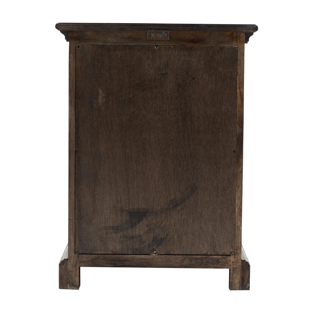 Halifax Mindi Black Wash Bedside Table with Shelves. Picture 9