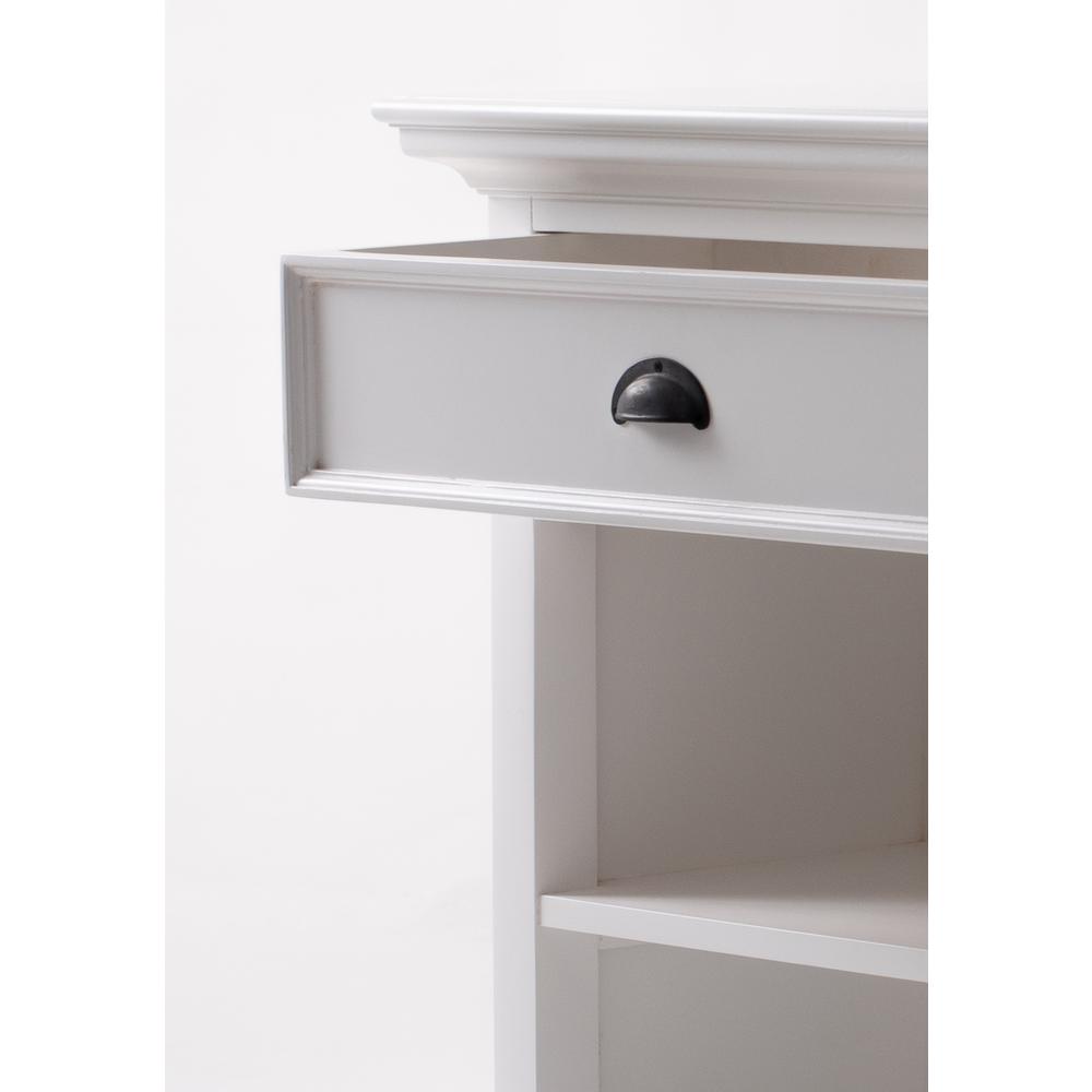 Halifax Grand Classic White Bedside Table with Shelves. Picture 10