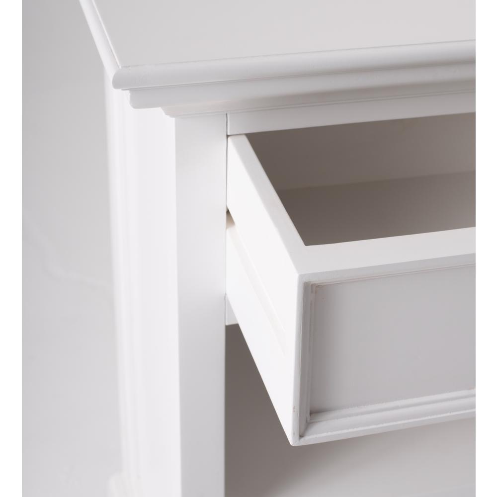 Halifax Grand Classic White Bedside Table with Shelves. Picture 8