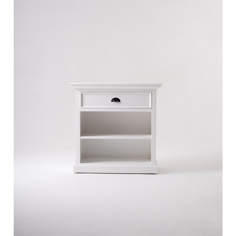 Halifax Grand Classic White Bedside Table with Shelves. Picture 12