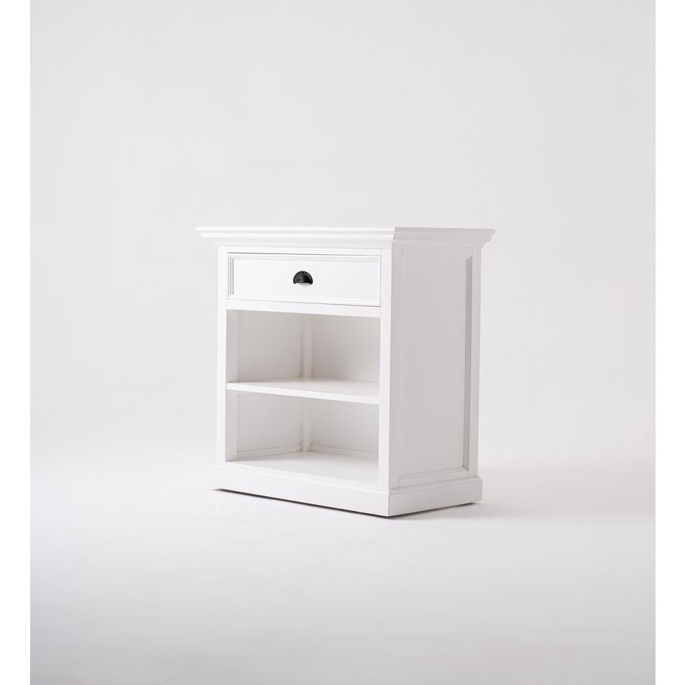 Halifax Grand Classic White Bedside Table with Shelves. Picture 13