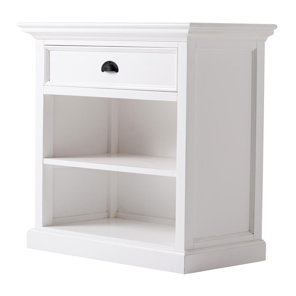 Halifax Grand Classic White Bedside Table with Shelves. Picture 2