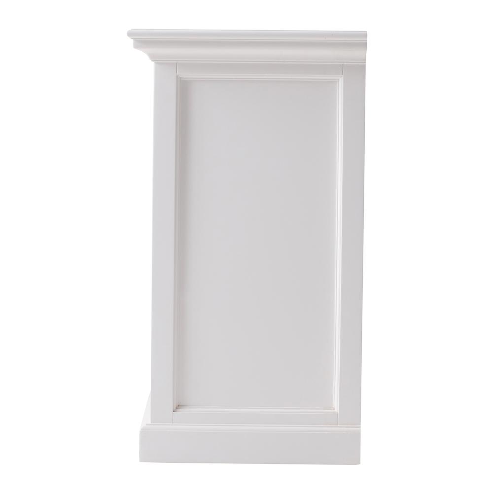 Halifax Grand Classic White Bedside Table with Shelves. Picture 4