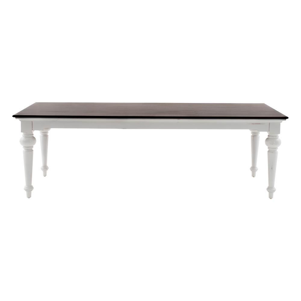 Provence Accent White Distress & Deep Brown Dining Table 240. Picture 1