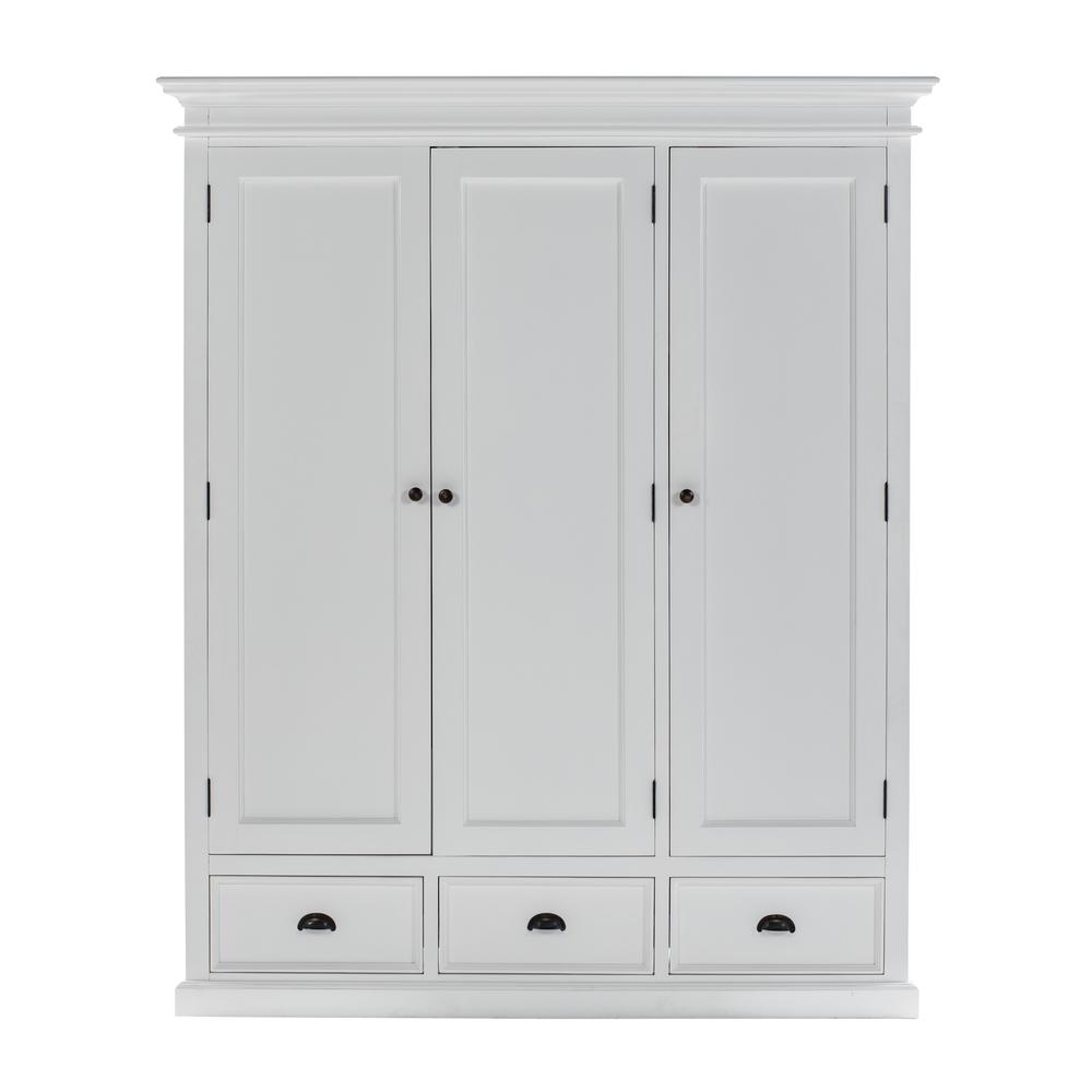 Halifax Classic White Wardrobe with 3 Doors. Picture 4