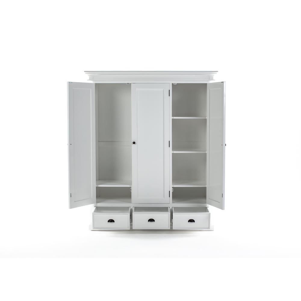 Halifax Classic White Wardrobe with 3 Doors. Picture 8