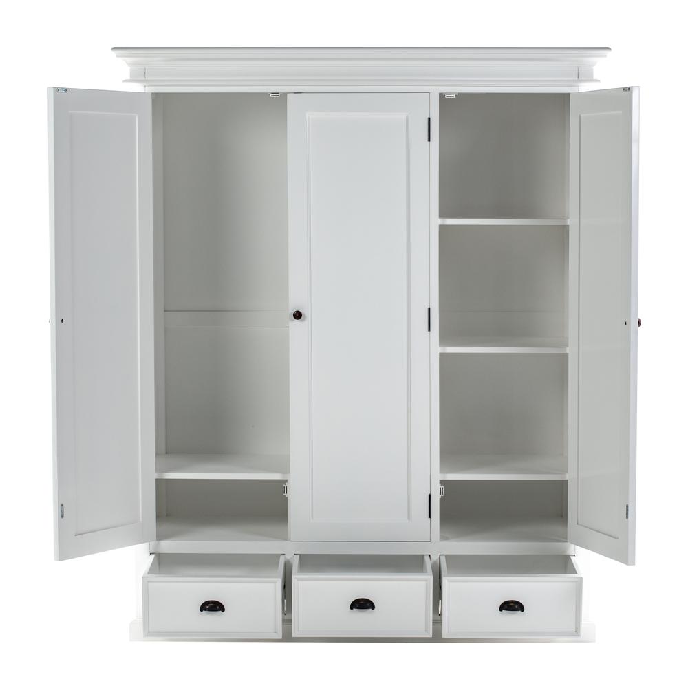 Halifax Classic White Wardrobe with 3 Doors. Picture 23