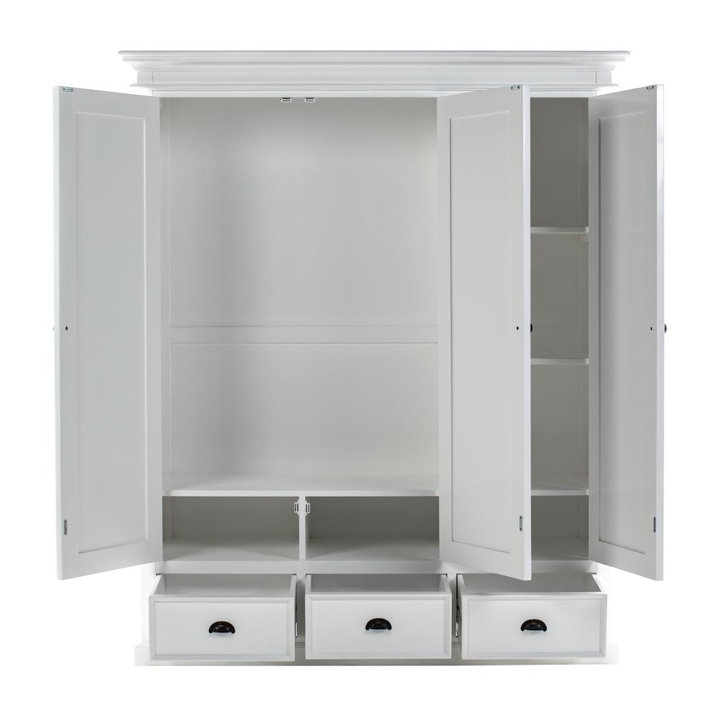 Halifax Classic White Wardrobe with 3 Doors. Picture 22
