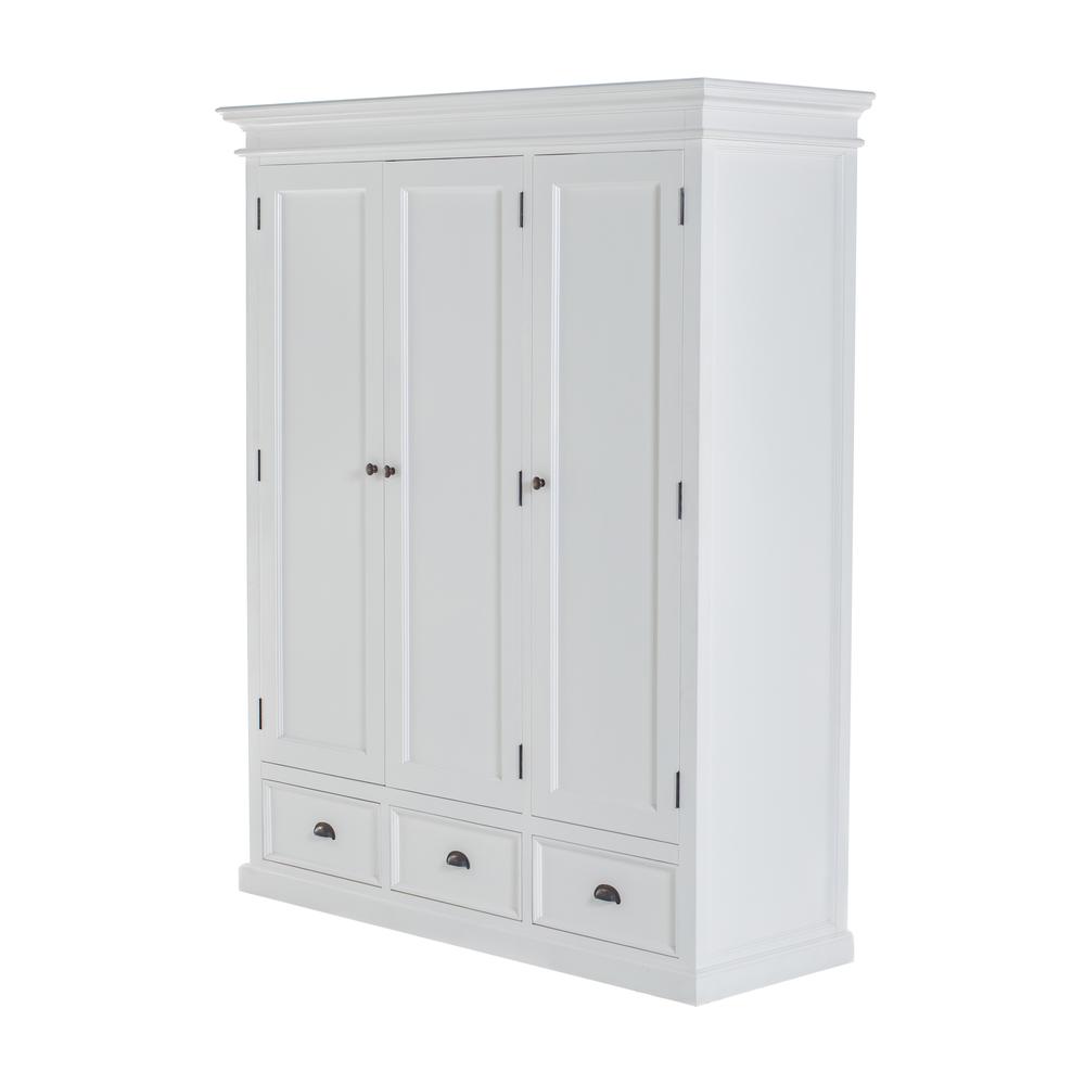 Halifax Classic White Wardrobe with 3 Doors. Picture 1